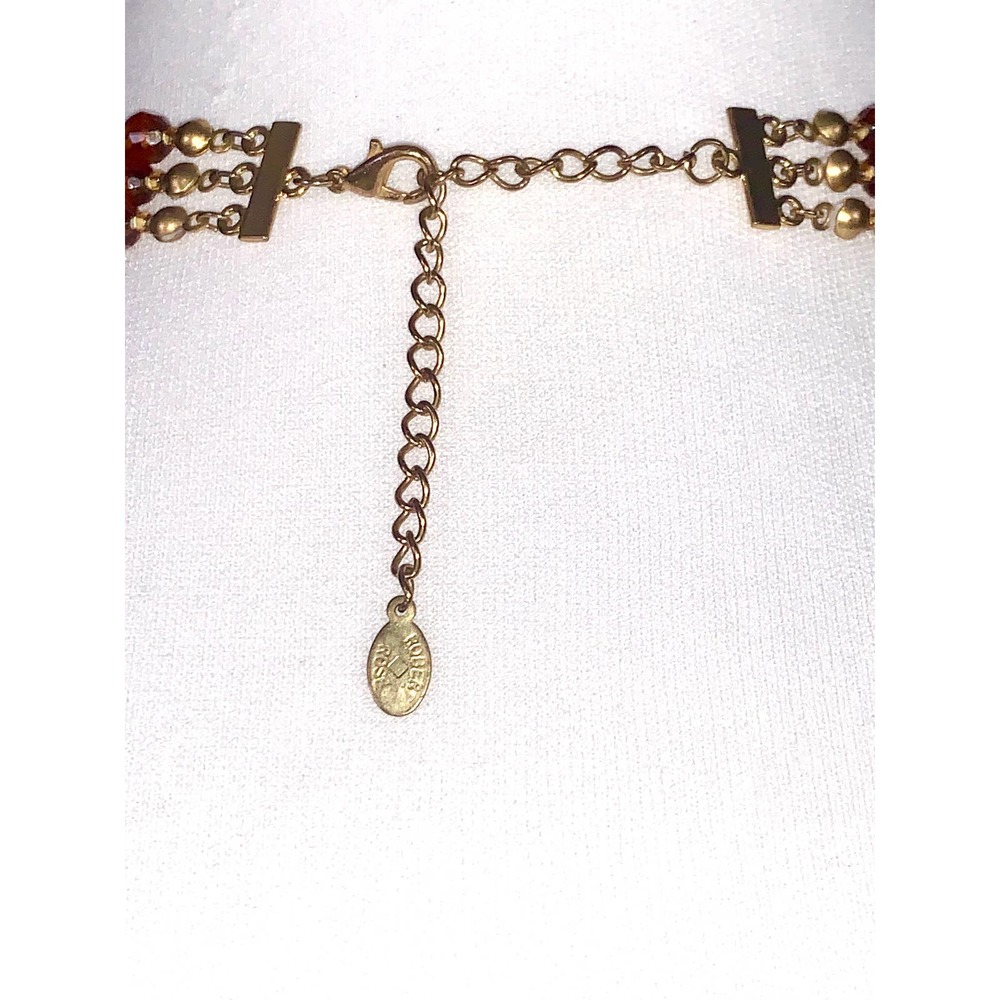 Vintage Robert Rose Multistrand Amber Beaded Statement Necklace EUC - Picture 6 of 9